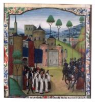 Francais 76, fol. 210v, Jean II le Bon prisonnier